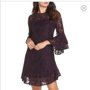Double ruffle lace dress